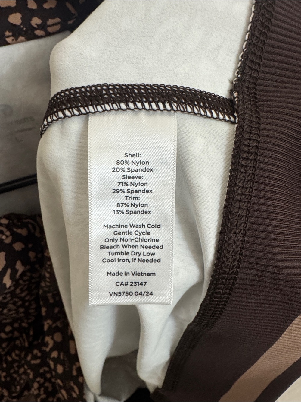 Talbots Brown & Tan Leopard-Print Half-Zip Utility Jacket Athleisure size L - Picture 7 of 7